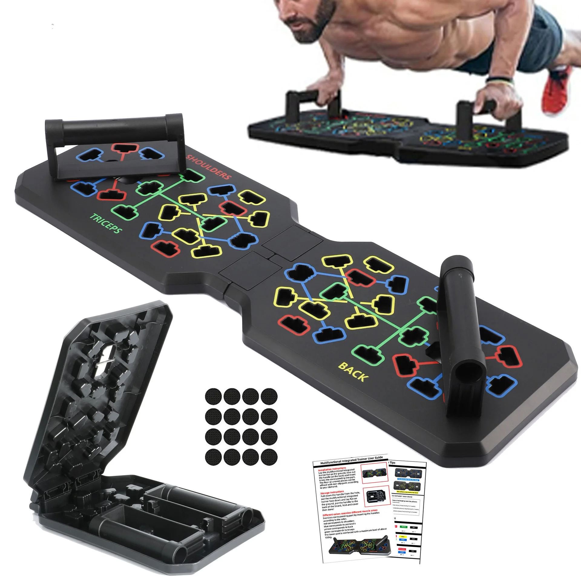 

Push Up Board Home Gym Portable Exercise Equipment Full Body Workout At Home Suitable for Men Women Teenagers Physical Exercise