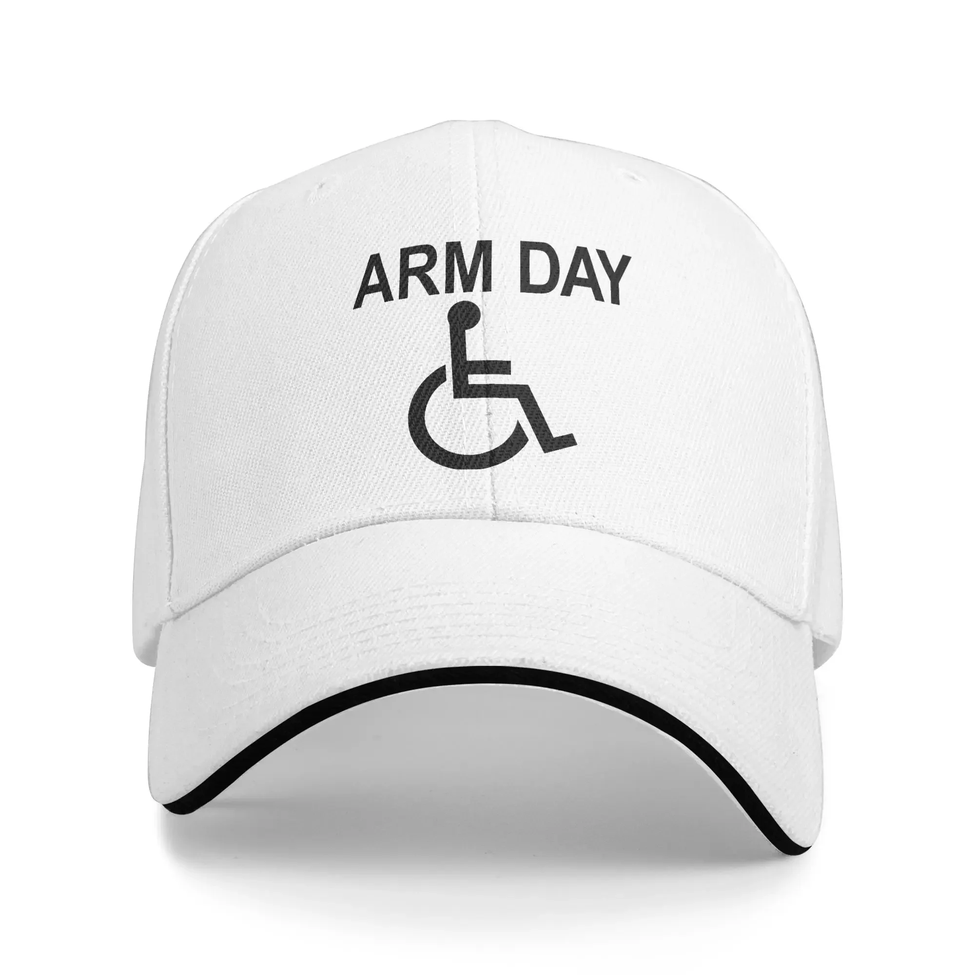 New Adult Handicapped Arm Day Leg Day Sandwich Cap , Fashion Baseball Caps Snapback Caps Sun Hat Adjustable Fishing Hat Summer