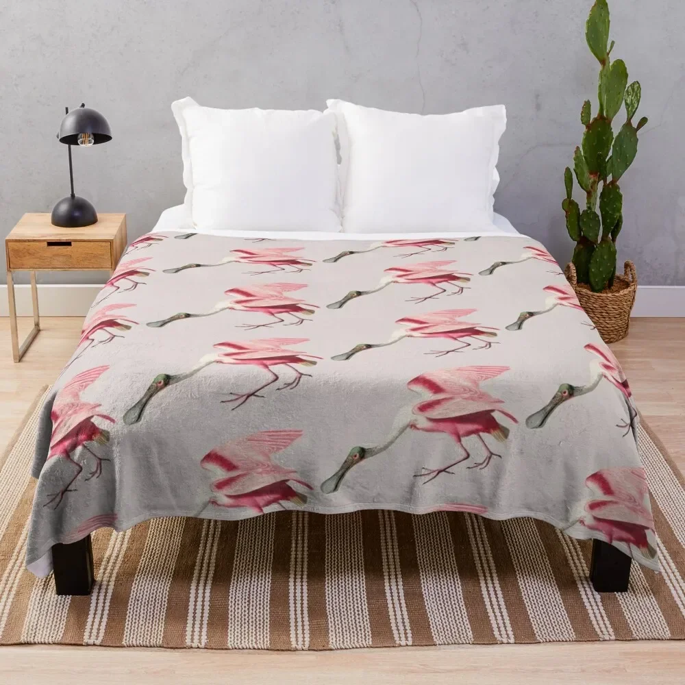 

Audubon's roseate spoonbill Throw Blanket Cute Decorative Sofas Plaid Flannel Blankets