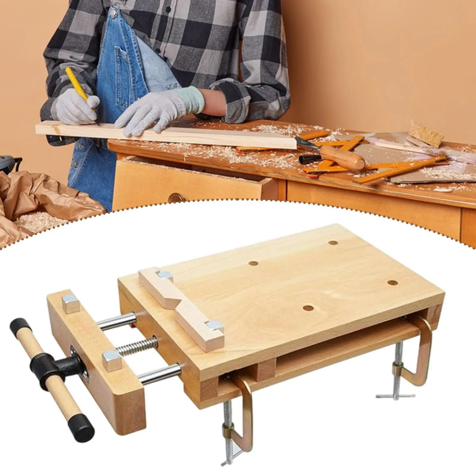 

Woodworking Bench Wood Desktop Work Table for Garage Studios Processing Wood