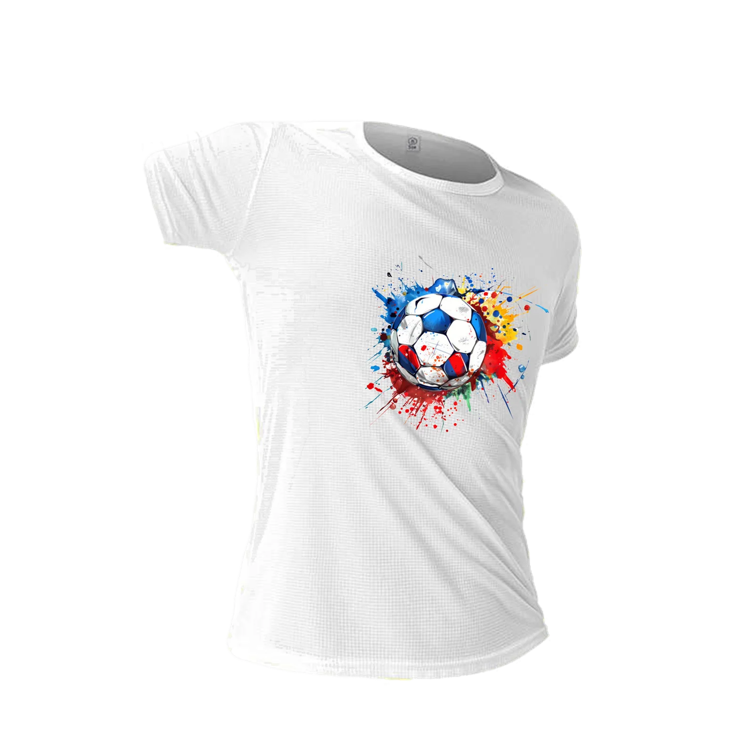 تي شيرت شبكي يسمح بمرور الهواء للرجال لتدريب كرة القدم سريع الجفاف بأكمام قصيرة ملابس رياضية للجري والماراثون متوفرة بألوان متعددة #3