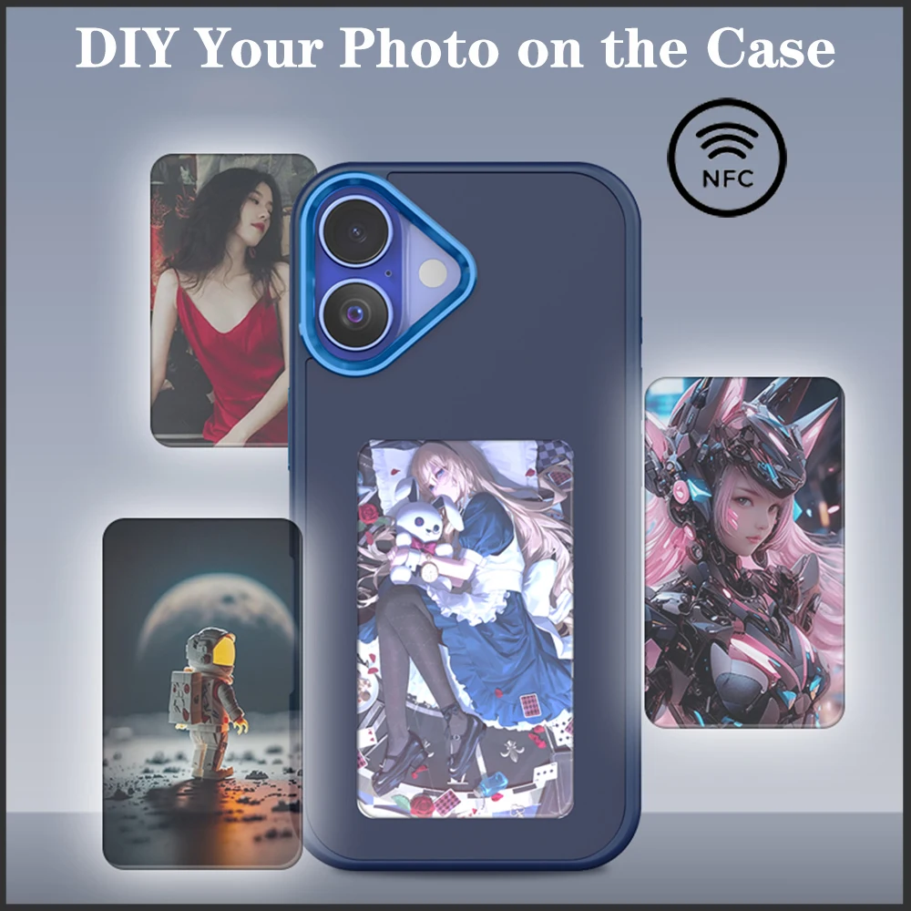 

HD 4 Color Screen Digital Smart Phone Case For iphone 16 Pro Max 15 14 13 E ink Screen NFC Function DIY Phone Funda Para Cases