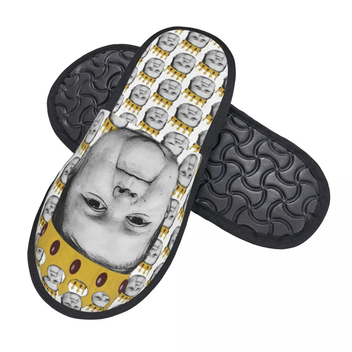 Custom Hasbulla Magomedov Crown Meme Comfort Scuff Memory Foam Slippers Women Hasbulla Fighting Meme Spa House Shoes