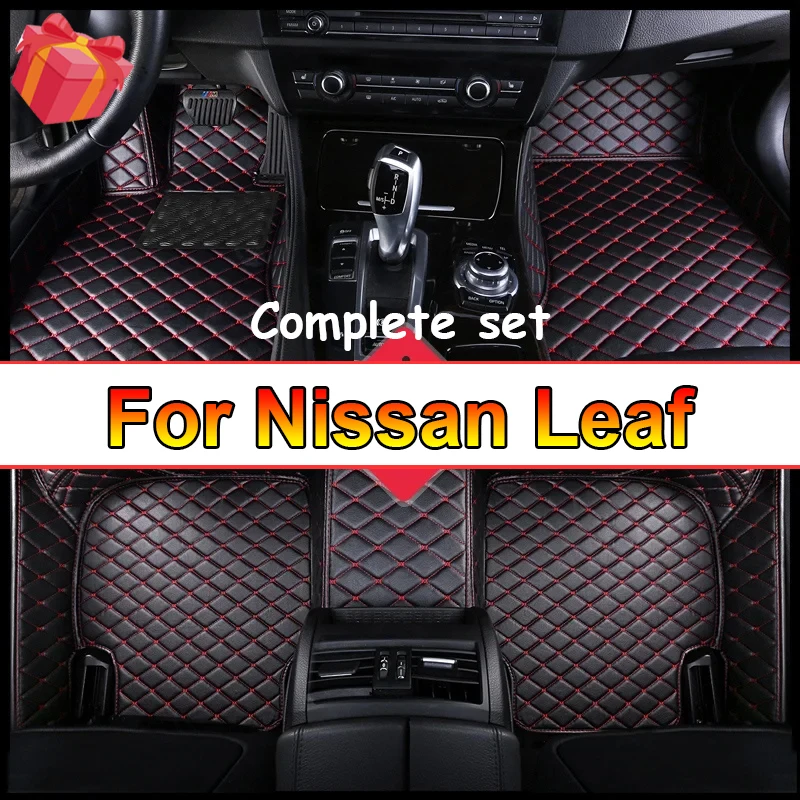 Floor Mats For Nissan Leaf ZE0 AZE0 2011~2017 Dirt-resistant Car Mats luxury Leather Mat Anti-dirt Pad Car Accessories Interior