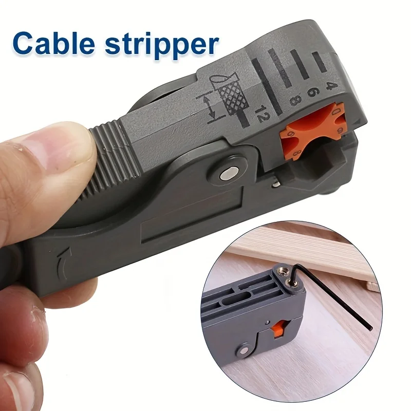 Multifunctional Coaxial Cable Stripper Rotary Wire Stripper Mesh Wire Video Wire Stripper Peeling Electrician Tool Wire Stripper