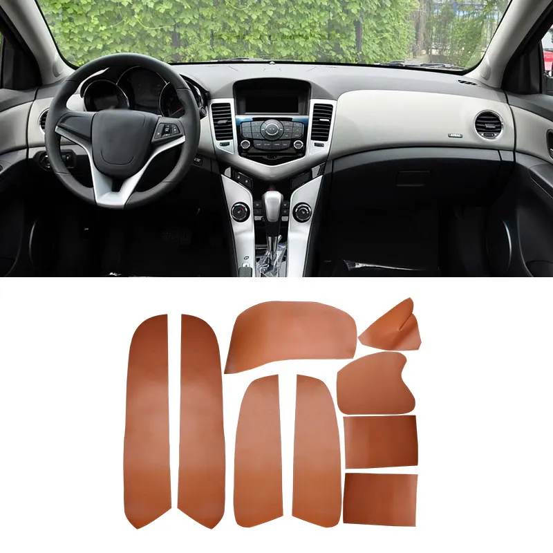 For Chevrolet Classic Cruze 2009 - 2015 Microfiber Leather Car Interior Door Armrest / Center Dashboard Panel Cover Accessories