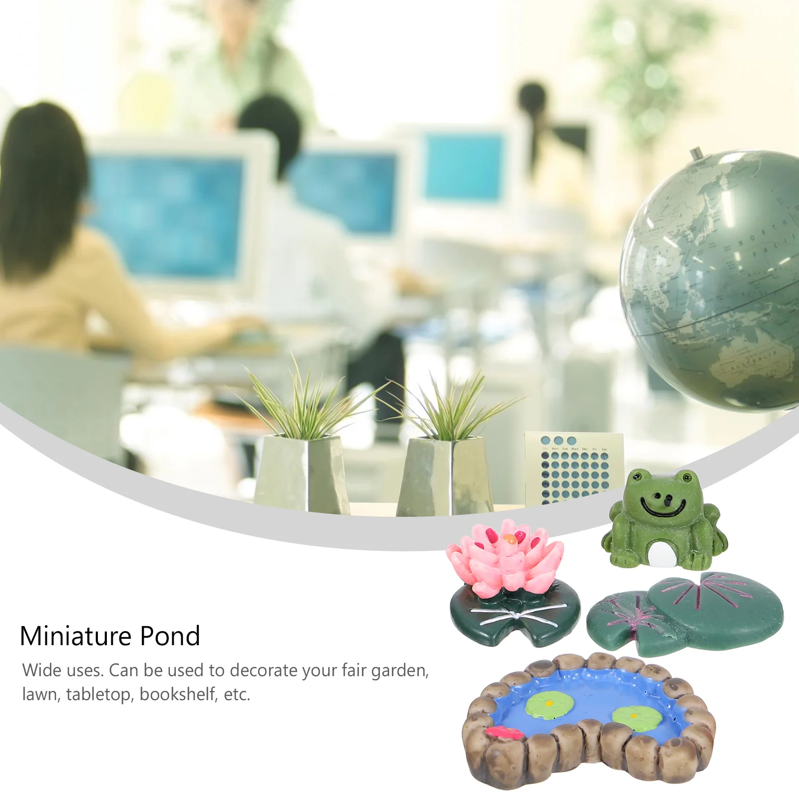 

Leaf Lotus Pond Micro Landscape Ornaments Decorations Miniature Fairy Garden Outdoor