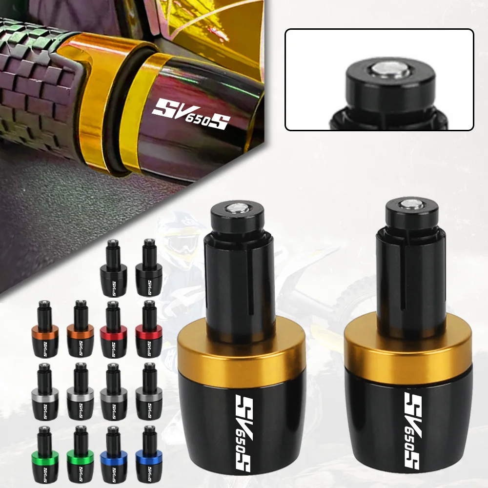 

For SUZUKI SV650S SV 650S 1999~2024 2022 2021 2020 2019 2018 Motorcycles Handlebar Grips Bar Ends Cap Counterweight Plug Slide