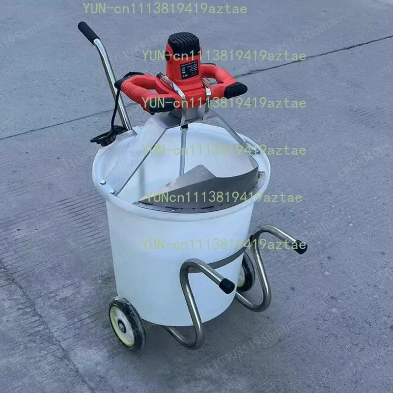 70L 3000W Cement Mixer 6-Speed Adjustable, Mixing Machine for Gypsum Thick Layer Self-Leveling Cement, Customized Available