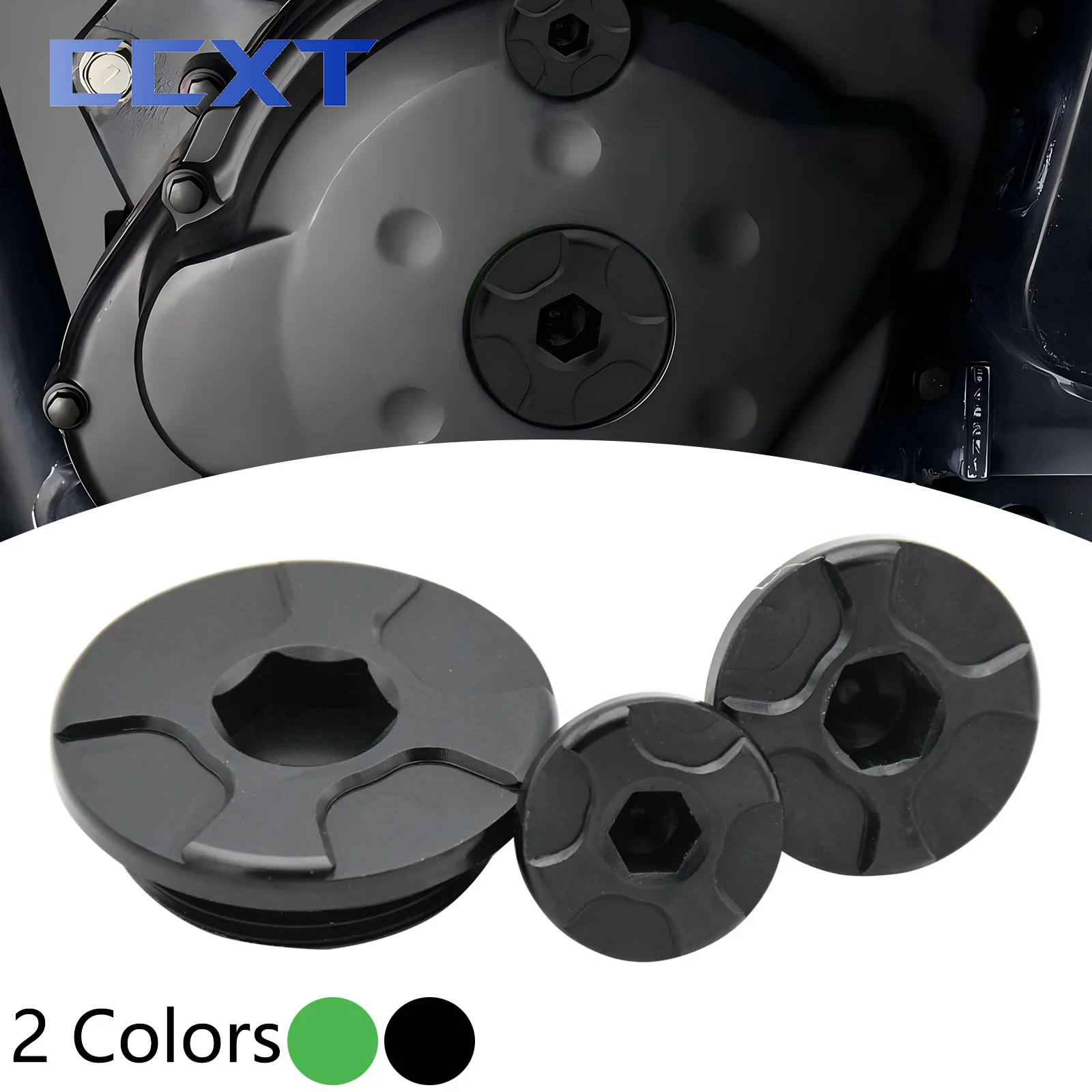 Motorcycle CNC Engine Timing Caps Oil Filler Plug Crankcase Cover For Kawasaki KX250 KX450 2019-2020 KX250F KX450F 2009-2018