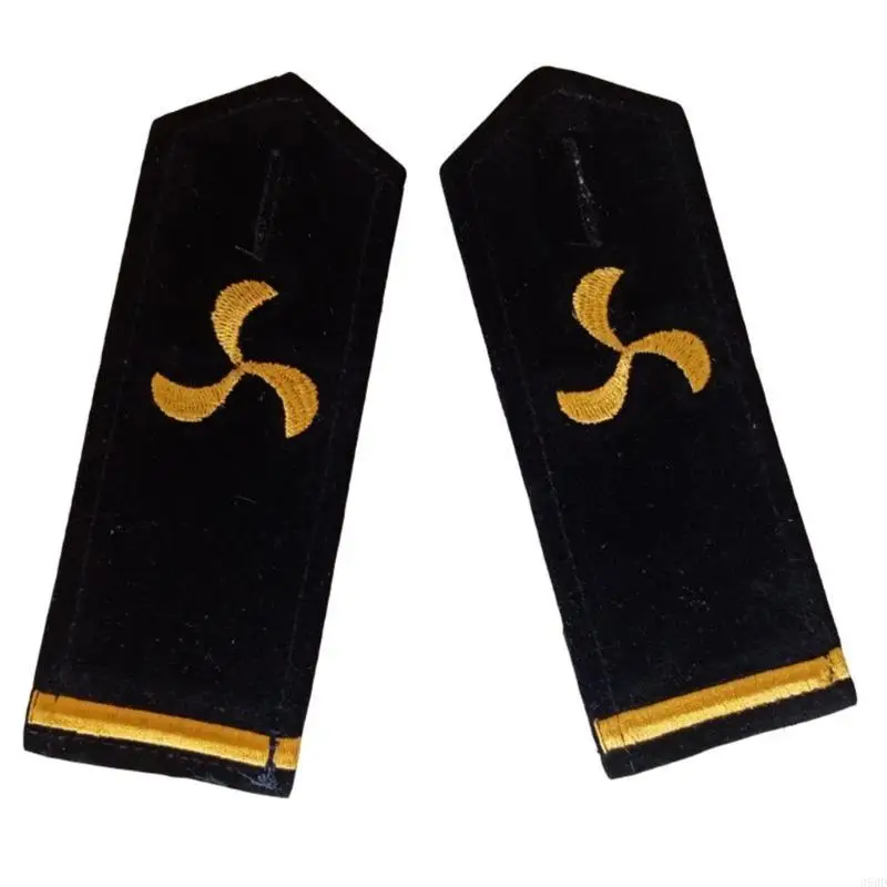 652F Shoulder Epaulettes Stripes Security Uniform Accessories Captain Professional Security Guard Epaulets Captain