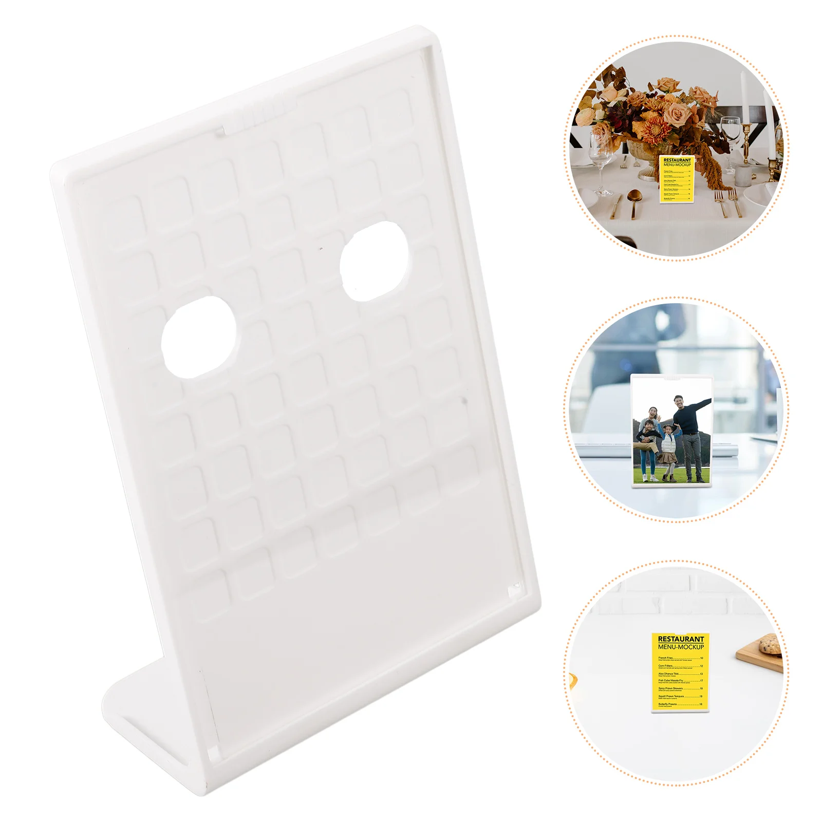 

Table Sign Display Holder A4 Menu Board Flyer Stand Plastic Label Number Holders