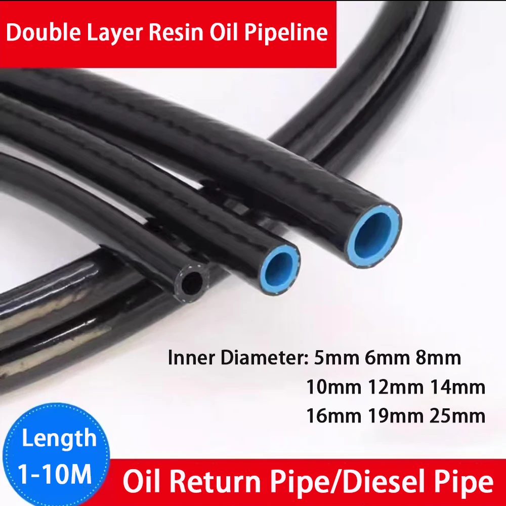 

1/3/5/8/10M TPU Resin Oil Pipeline 5~25mm Diesel Hose High Temperature Pressure Explosion-Proof Fuel Hoses