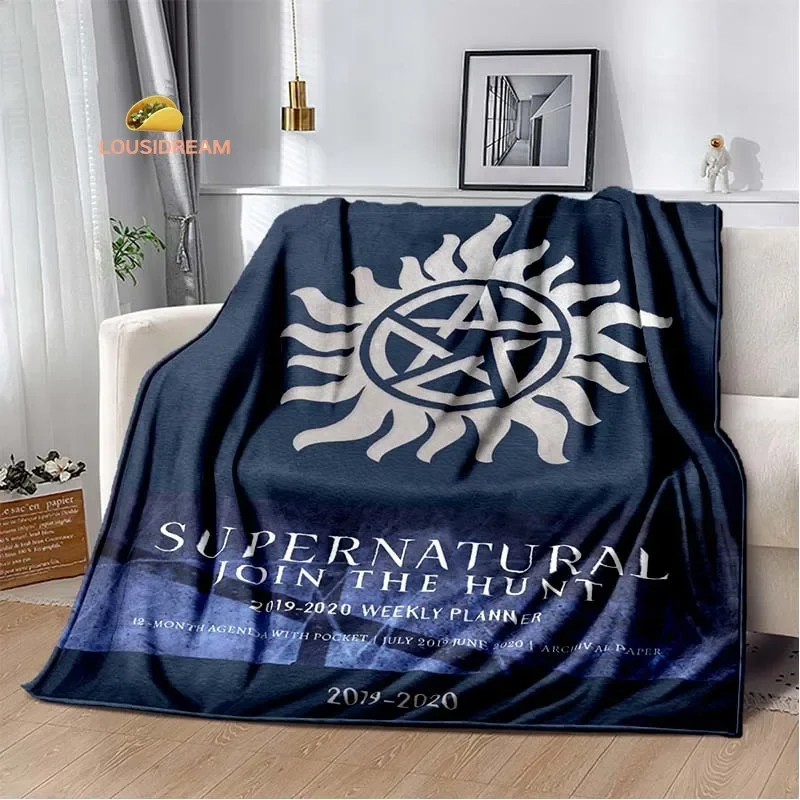 Fantasy S-Supernatural Flannel Soft Warm Blanket Retro Blanket Bed Bedroom Living Room Sofa Travel Picnic Blanket Birthday Gift