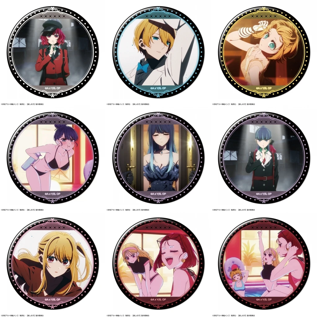 58mm Anime OSHI NO KO Ichigo Saitou Arima Kana Shiranui Frill Cosplay COSTUME Badge Pin SPTE Tinplate Brooch Prop Xmas Gift