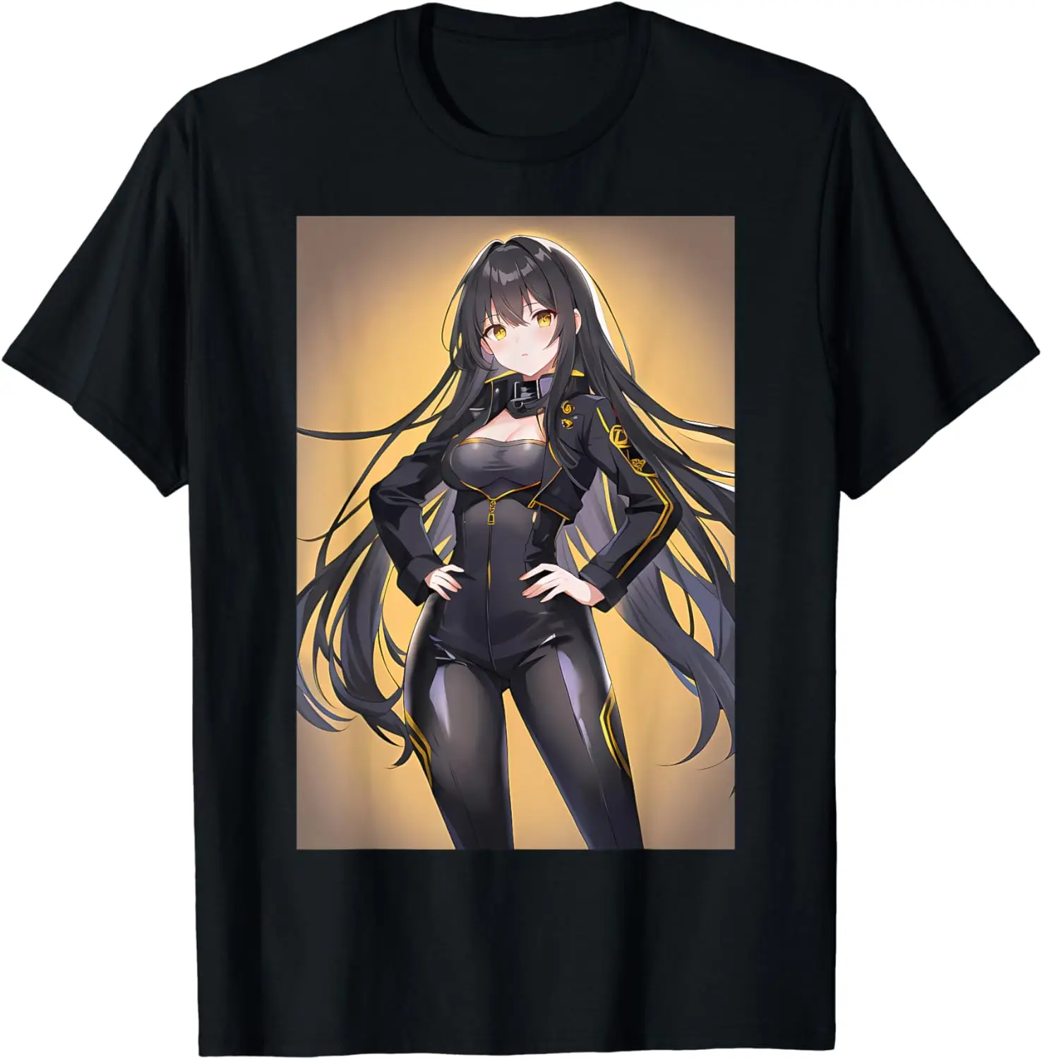 Cute Black Haired Anime Girl T-Shirt