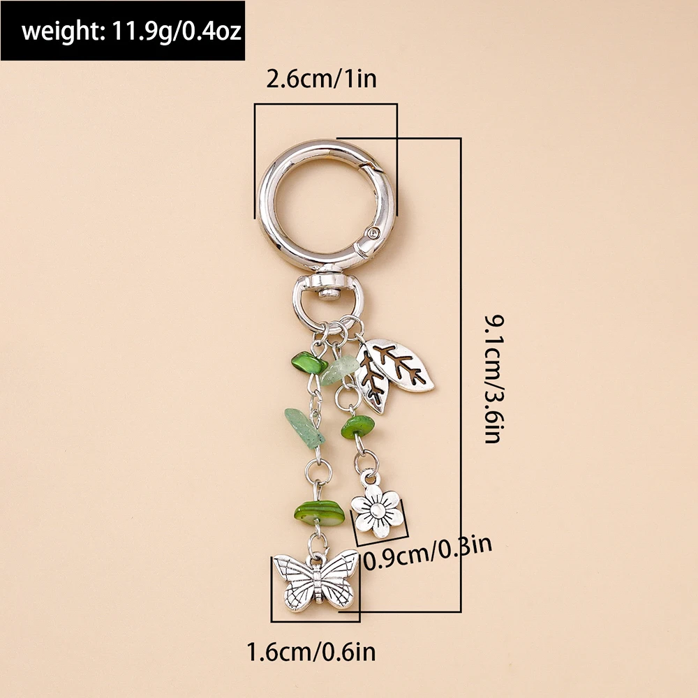 Nette Emaille Blume Schmetterling Schlüsselbund Frauen Mädchen Liebe Herz Schlüssel Ring Anhänger Handtasche Dekor DIY Handgemachten Schmuck Geschenke – Detail 8