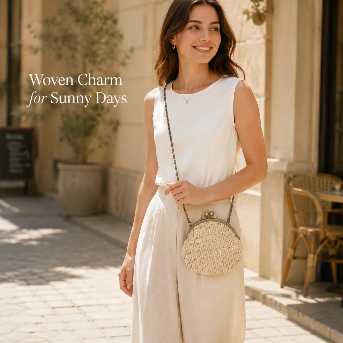 

Women Handmade Straw Woven Clutch Bag Chain Strap Straw Clutch Purse 2026 New Summer Crossbody Bag Shoulder Bags Females Wallets