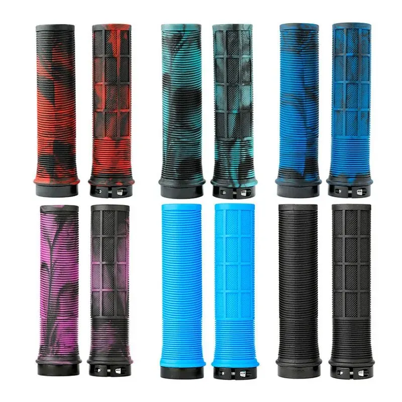 AliExpress NONE MTB Bicycle Handlebar Grips Rubber Anti-Skid Bike Grips Lock On Road Mountain Handle End Grips MTB Cuffs Bike Accessories