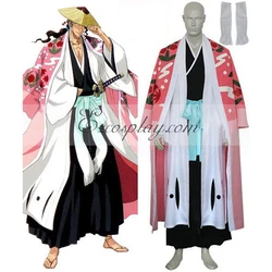 8th Division Captain Shunsui Kyoraku Cosplay Costume Shunsui Sakuranosuke Jiro Kyoraku Shinigami Kimono Outfit E001