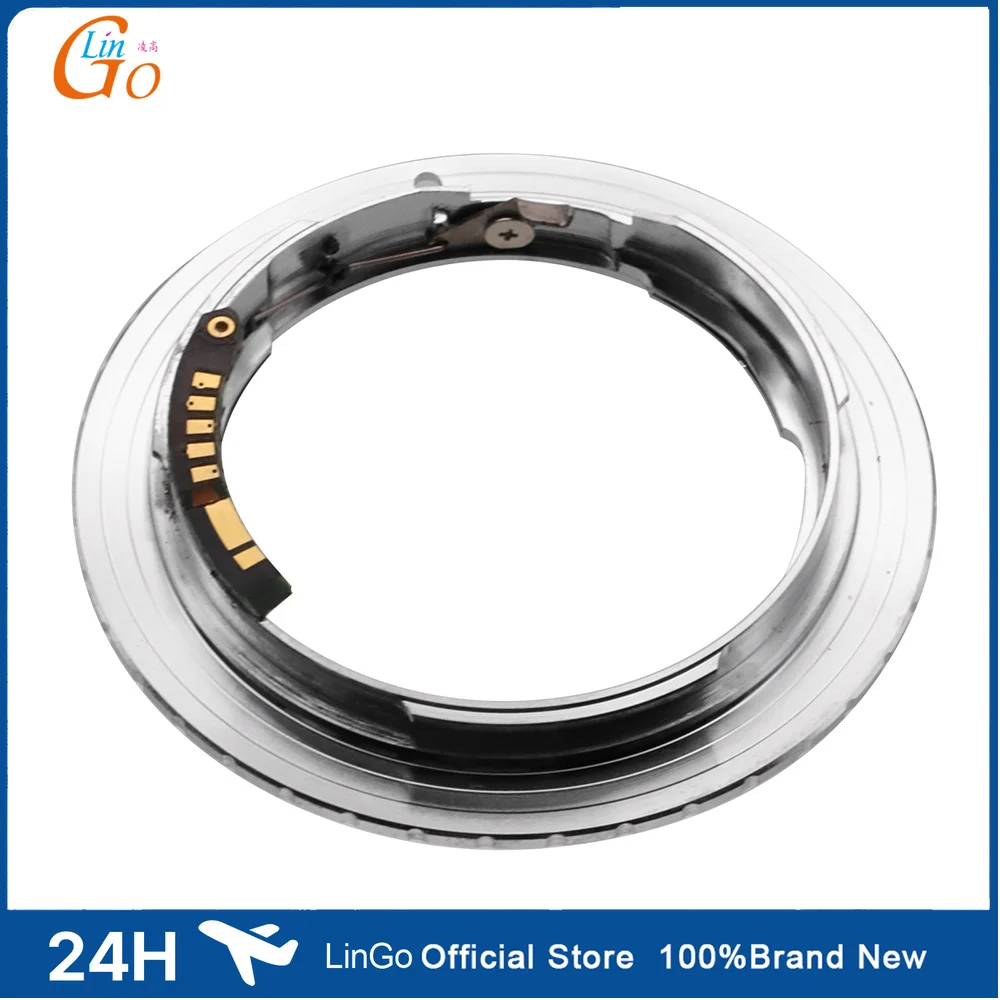 LinGo Nik F-EF Mount Adapter Ring With Focus Assist Chip for AI F Mount Lens for CN EF EF-S mount Camera 200D 700D etc.