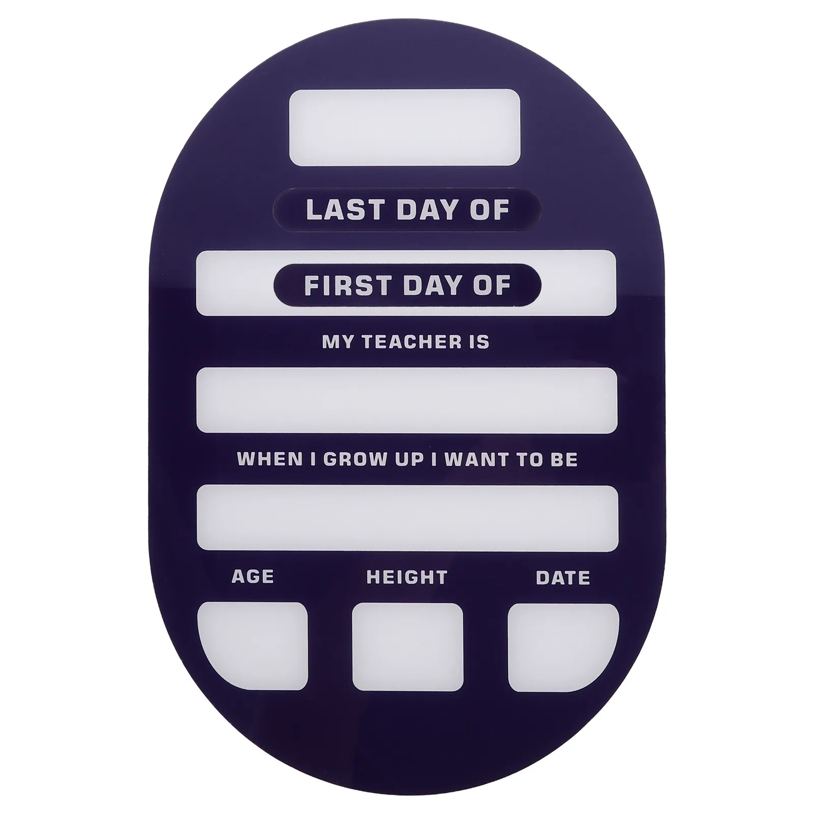 Acrylic First Day of School Sign 11.8x7.9 Inch Reusable Back to School Class Chalkboard Dry Erase Photo Prop for Preschool