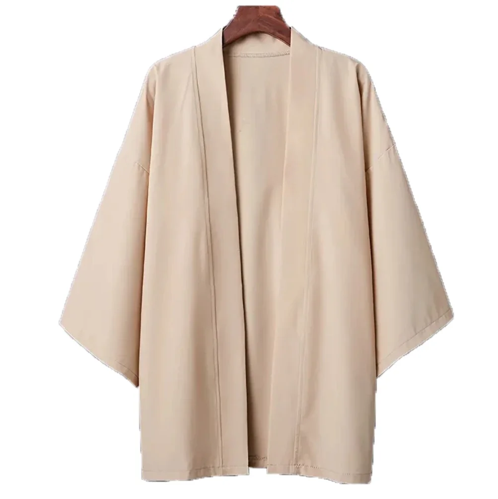 Men Solid Kimono Cardigan Japanese Oversized Casual Loose Summer Lightweight Streetwear Novelty Trendy Cool Fashion New Cruise