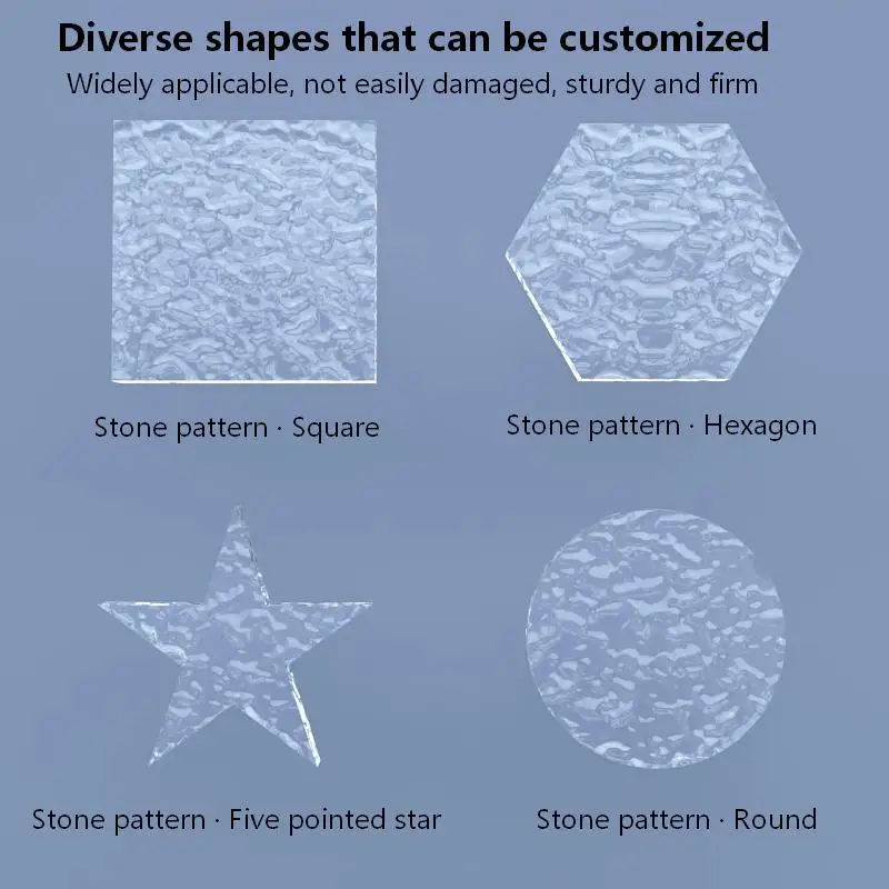 Water Ripple Stone Texture Acrylic Board, Semi Transparent Crushed Ice Plexiglass Sheet, Photo Backdrop Prop, Room Divider Parti