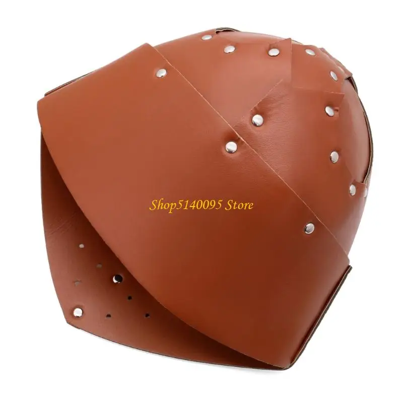 Dxae Leather Knights Helmet Medieval Barbute na Halloween Partię Partię Partii