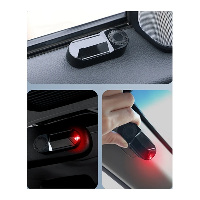 Car Aromatherapy Solar Powered Warning Light Anti-Theft Caution Lamp LED Interior Sensor Light Replacement Parts