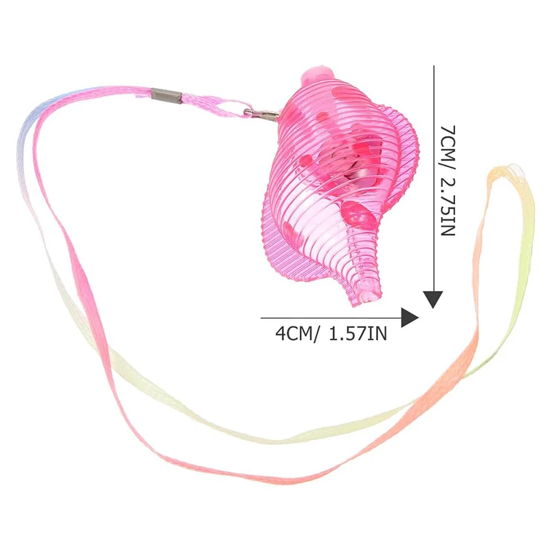 12pcs LED Luminous Conch Whistle Light Up Flashing Conch Whistle Kids Conch Whistle Glowing Conch Whistle Children\'s Toys Gift