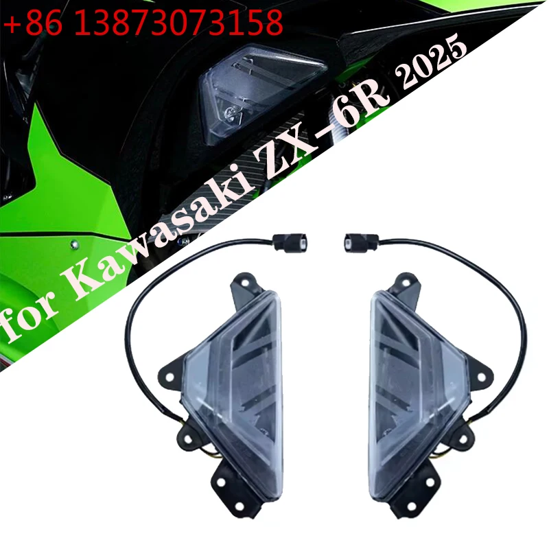 Motorbike Front LED Turn Signals Blinker For Kawasaki ZX 6R 2025