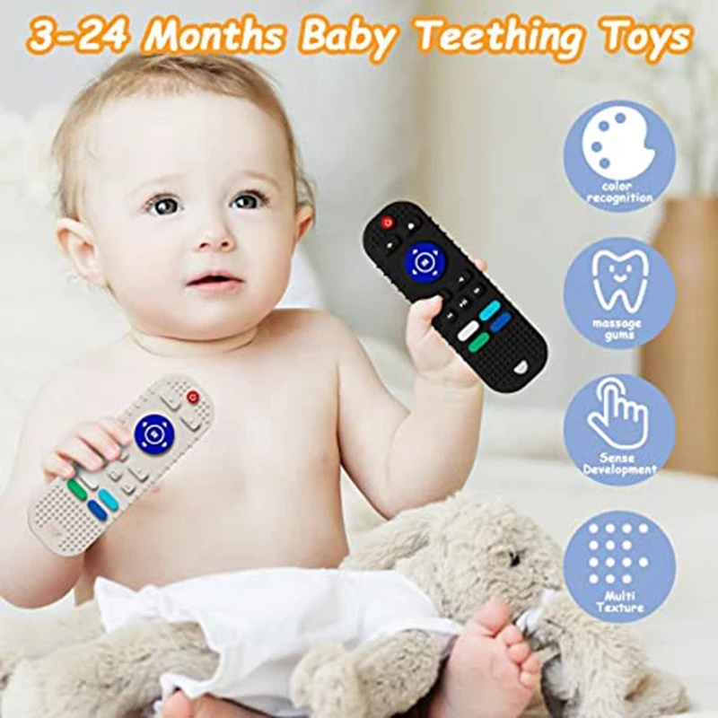 Soft Silicone Teething Toys For Babies, Baby Molar Teether Chew Toys 6-12 Months 2Pc