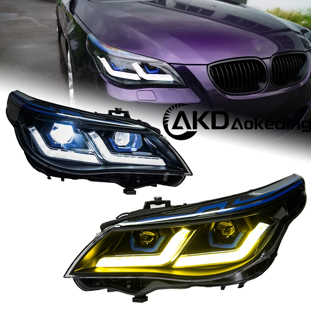 

AKD Автомобиль для BMW E60 2003-2010 Фара DRL Hella 12V H7 Светодиодная биксеноновая лампа Противотуманные фары Автомобильные инструменты 2 шт. 530 Автомобили Аксессуары
