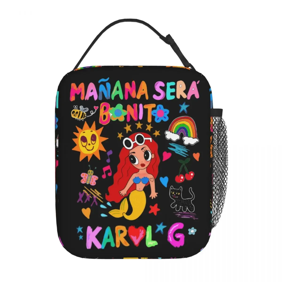 

Manana Sera Bonito Karol G Изолированная сумка для обеда Герметичный музыкальный контейнер для еды Сумка-холодильник Большая коробка для обеда Сумки для еды для колледжа
