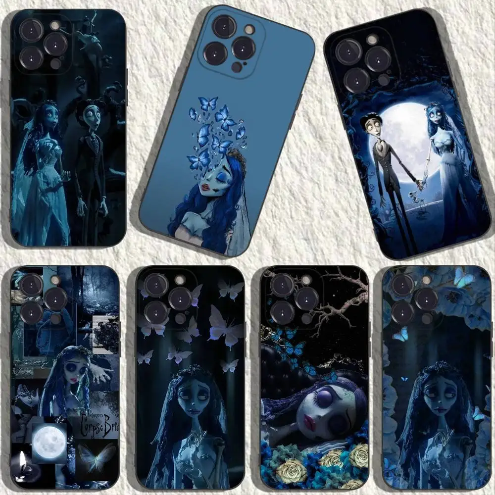 

C-Corpse Bride Victor Phone Case For iPhone 16,15,14,13,12,11 Plus,Pro Max,XS,X,XR,SE,Mini,8,7,Soft Silicone Black Cover