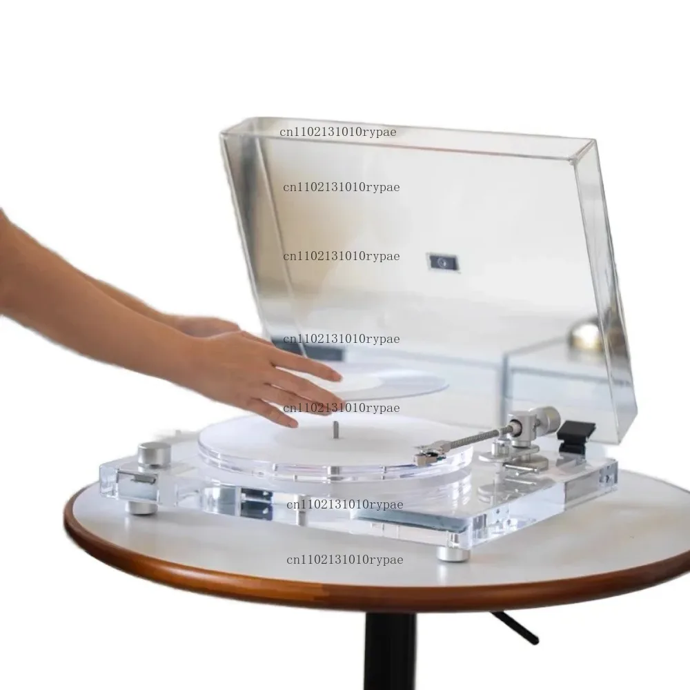 New Arrival Acrylic clear Body at Moving Cartridge Adjustable Pressure Tonearm Support BT/RCA/optic Access