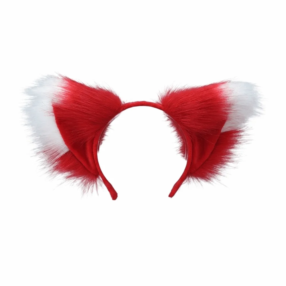 Multicolor Faux Fur Cat Ears Fluffy Realistic Texture Flexible Cosplay Ears Hair Hoop Comfortable Japanese Style Animal Headband