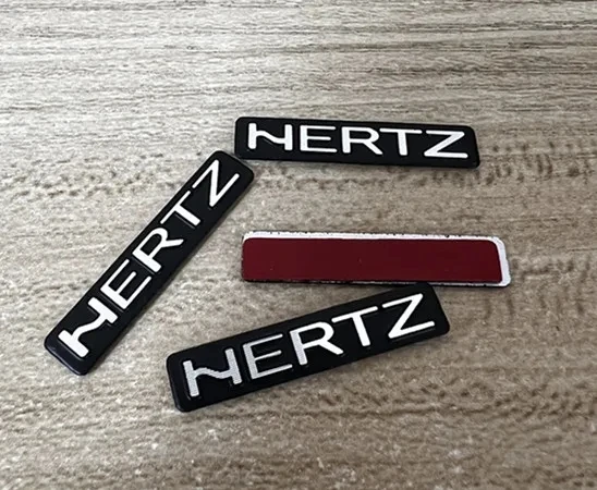 3D metal HERTZ Aluminum Car steering wheel emblem sticker audio Speaker car stickers car styling badge logo decoration