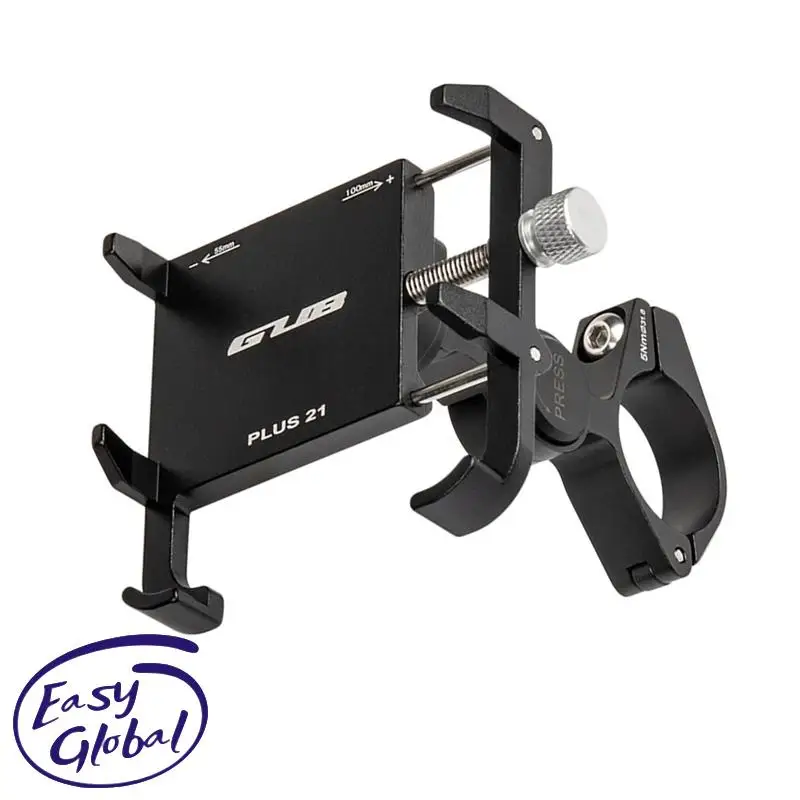 GUB PLUS 21 Motorcycle Bike Phone Holder Aluminum Alloy Cell Phone Holder Bracket Rotatable Adjustable Anti-slip Cycling Parts