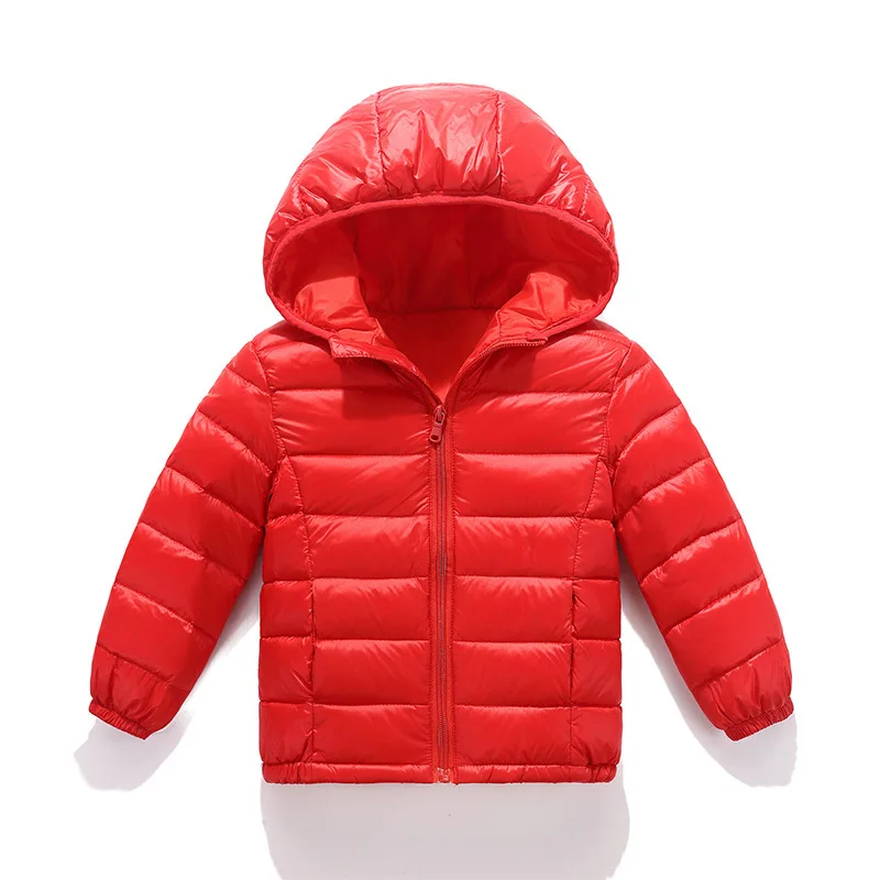 

Autumn Winter Hooded Children Down Jackets For Girls Candy Color Warm Kids Down Coats For Boys 2-9 Years Outerwear Clothes#