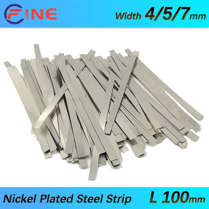 Nickel Plated Steel Strip Nickel Plate Strap Strip Sheets For 18650 Battery Spot Welding Machine Welder Spot Welder 20/50Pcs