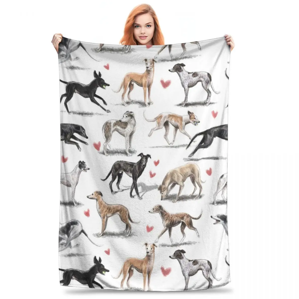 

Greyhounds Blanket Flannel Breathable Sofa Throw Blankets For Couch Bedding Outdoor Throws Bedspread Quilt