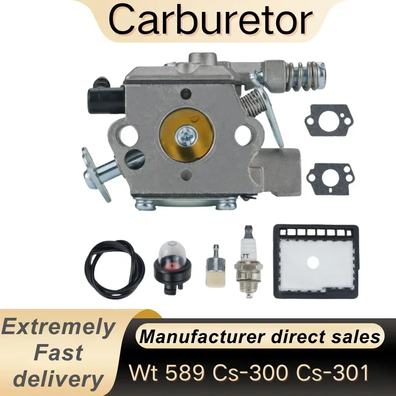 Engine Carburetor for Wt 589 Cs-300 Cs-301 Cs305 Cs340 Cs345 Cs346 Carb Chainsaw Clearance