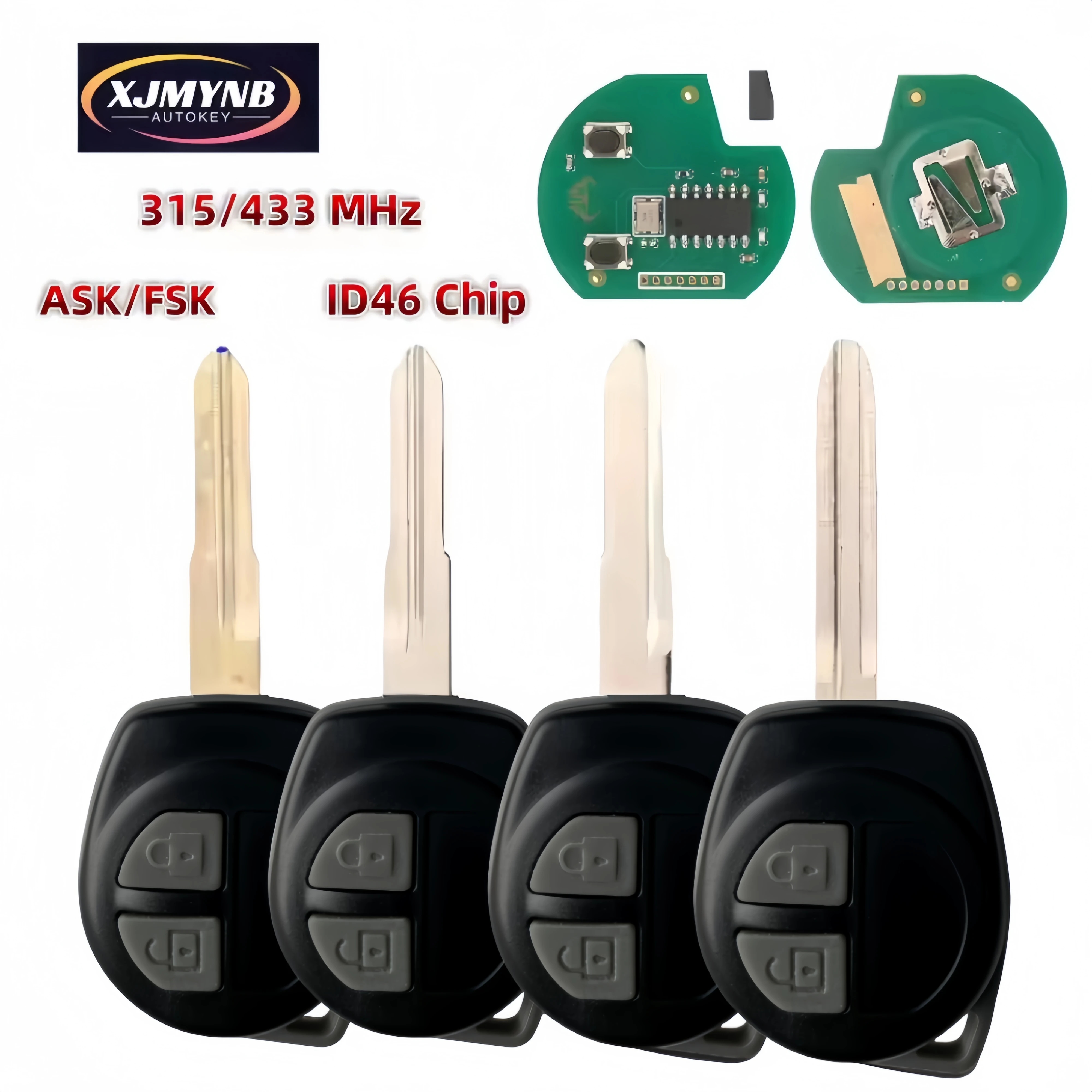 XJMYNB  315/433MHz ASK/FSK ID46 Chip Remote Car Key For Suzuki Swift SX4 ALTO Vitara Grand Vitara Ignis JIMNY Splash KBRTS004