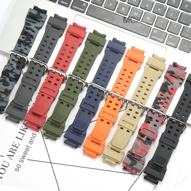 

Resin Watch Band for Casio GW9100 GW9200 Men's TPU Strap Sport Waterproof Watchbands Camouflage Accessories