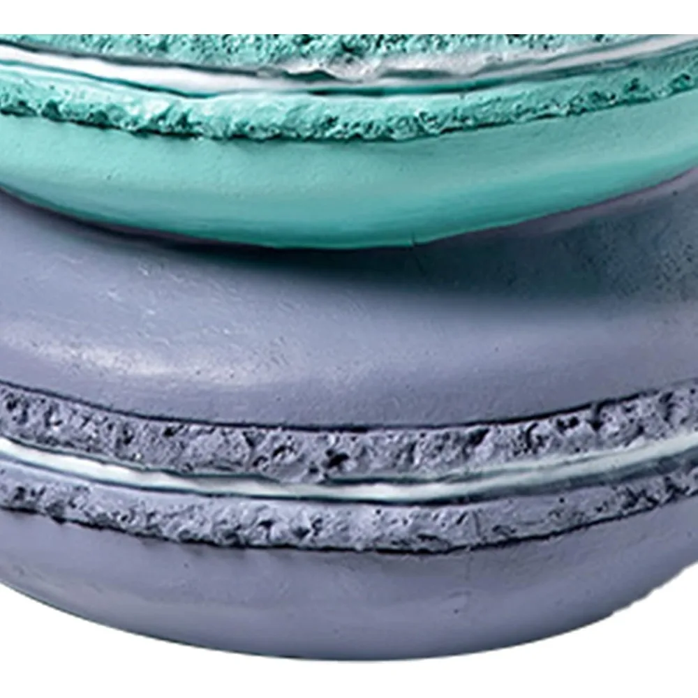 مقعد تغيير أحذية الطعام - مقعد حذاء منخفض لطيف من الراتنج الناعم بتصميم كلاسيكي مع تصميم طعام دونات-بي #6