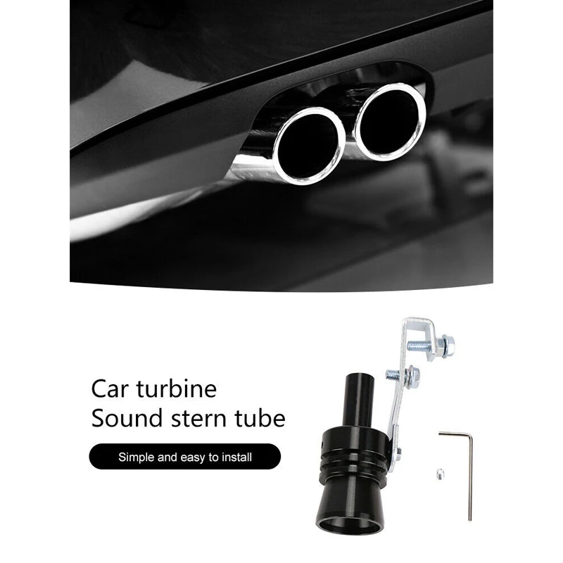 Auto Turbo Exhaust Pipe Roar Maker Sound Whistle Blow Simulator Muffler Pipe Whistle Auto Replacement Parts XL Universal