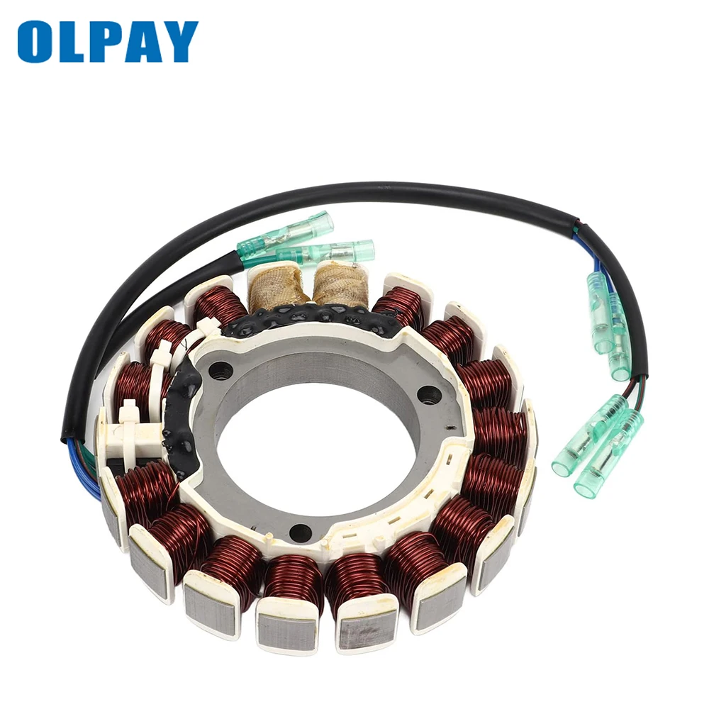 6AH-85510-00 Stator Assy For Yamaha Outboard Motor 4 Stroke F9.9 F13.5 F15 F20 F20-05000200 TJ6114 Boat Engine Aftermarket Parts