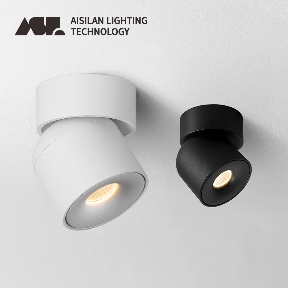

Aisilan LED Ceiling Light Surface Mounted Spot Light Cylinder Creative 7W 9W CREE Chip CRI 93 For Bedroom Foyer AC 90-260V